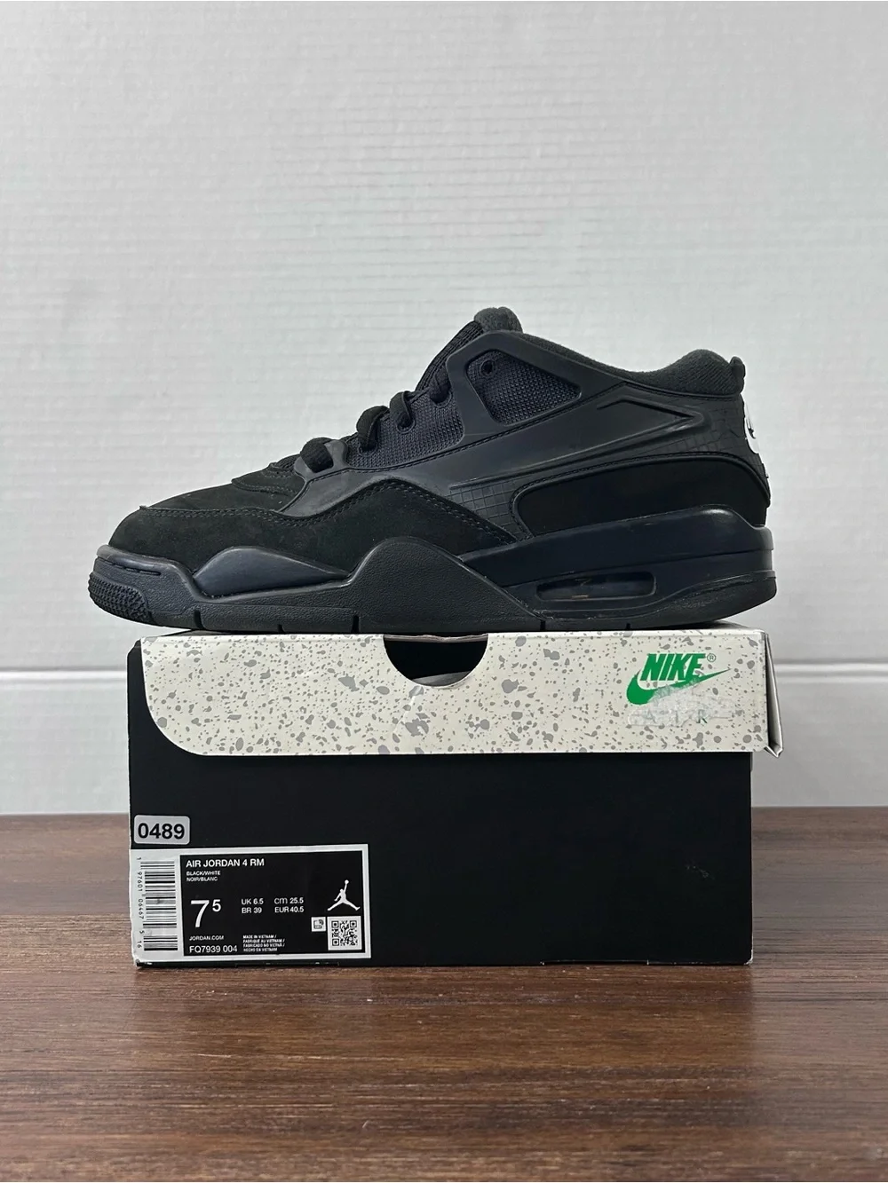 Nike Air Jordan 4 RM Black Cat Black/White M7.5/W9